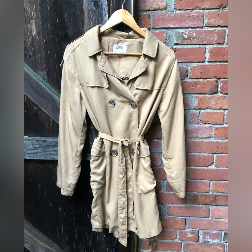 Zara Girls Trench Coat Size 13-14 ✨
